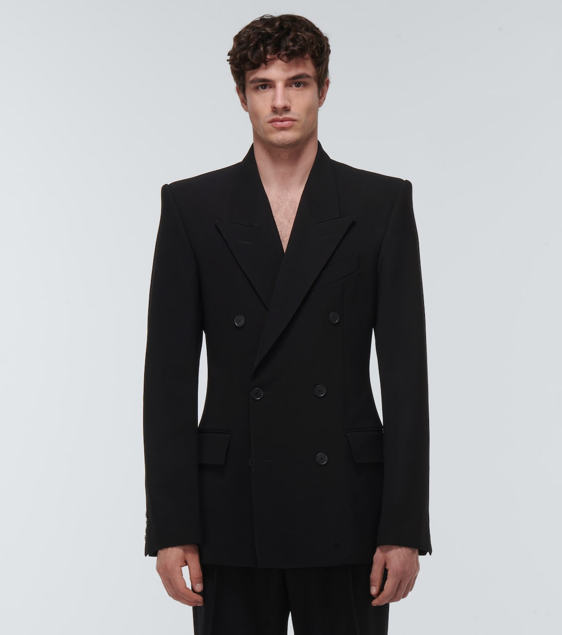 Wool-blend double-breasted blazer | Balenciaga