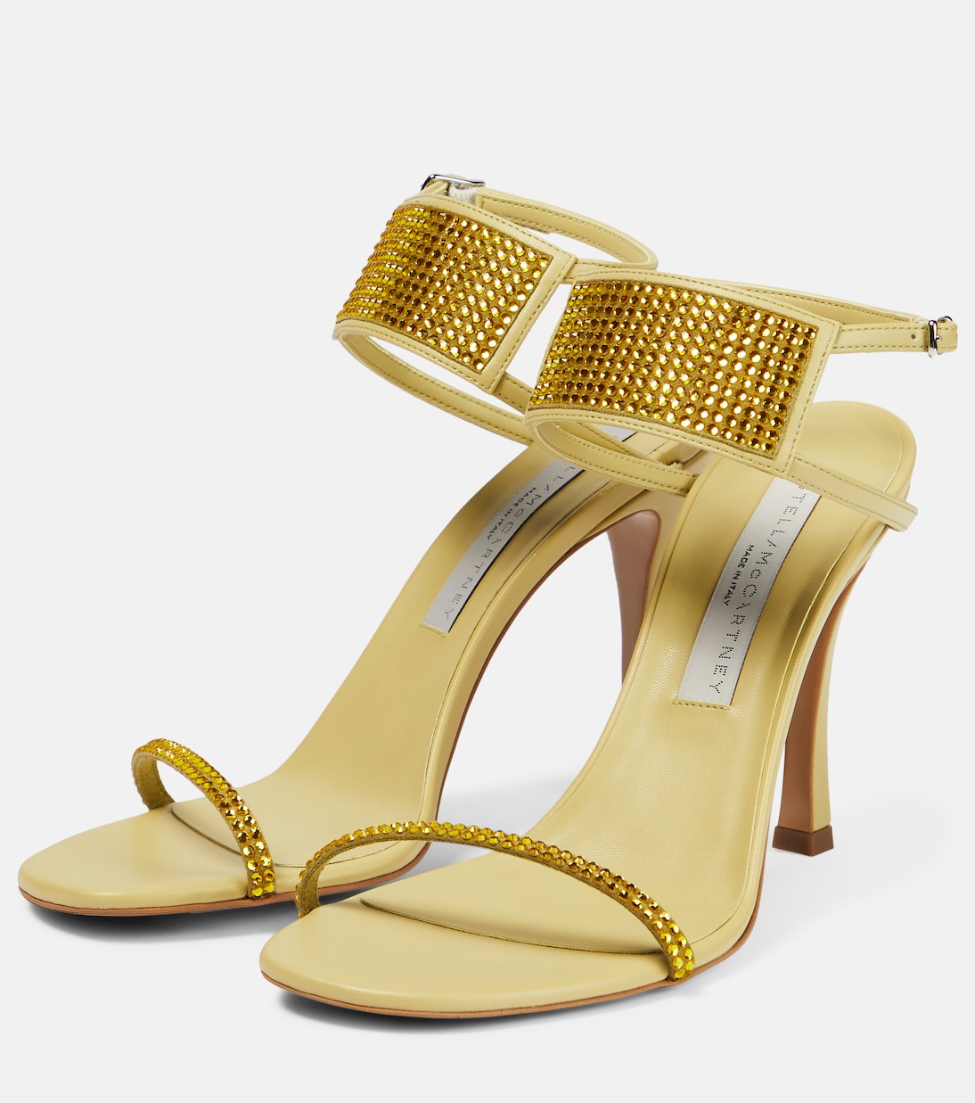 Stella 100 crystal-embellished sandals | Stella McCartney