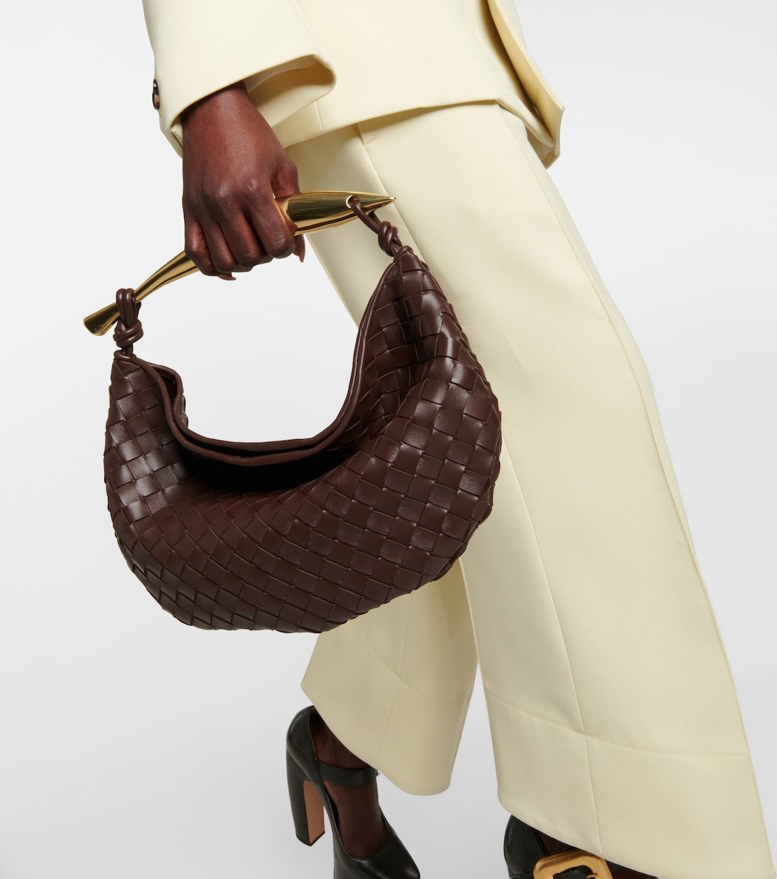 Borsa a spalla Sardine in pelle | Bottega Veneta