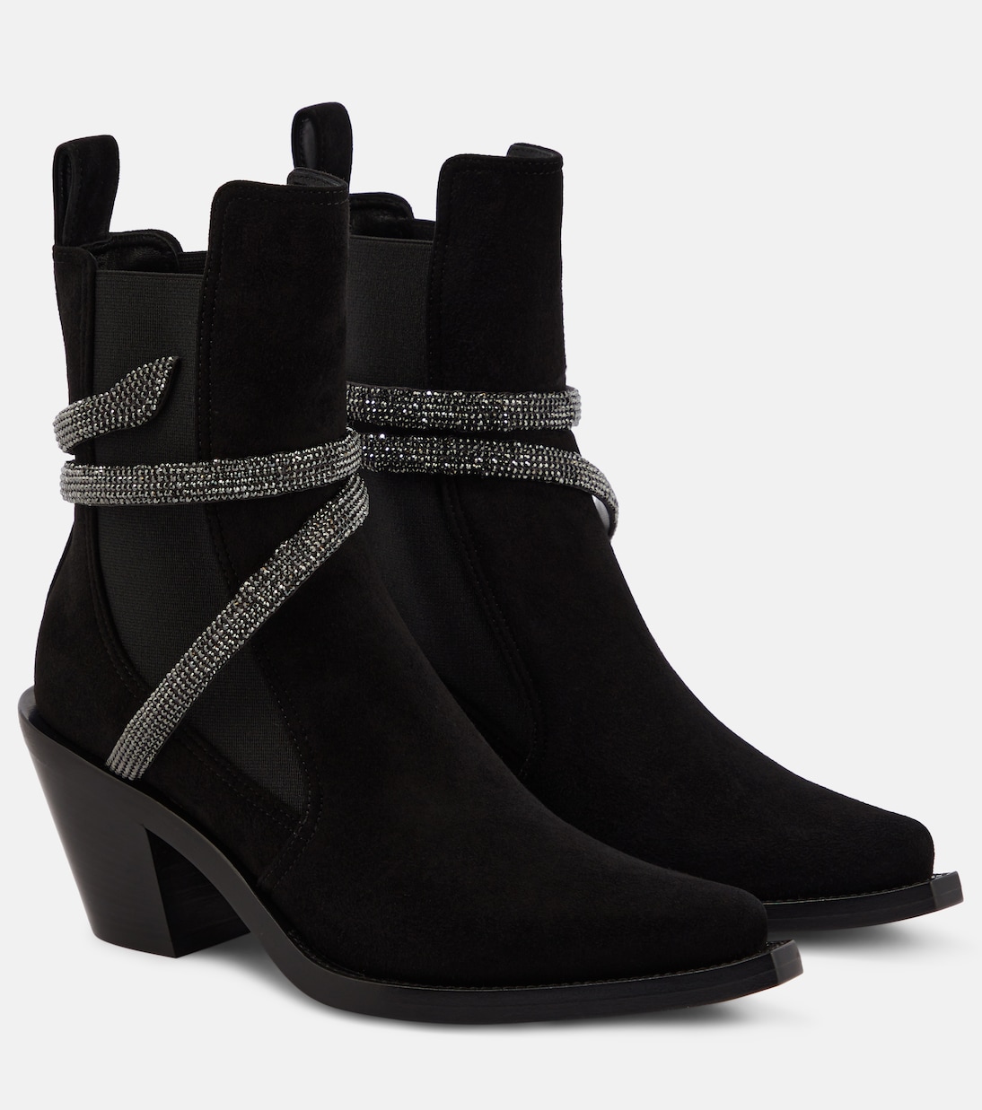 Embellished suede ankle boots | Rene Caovilla