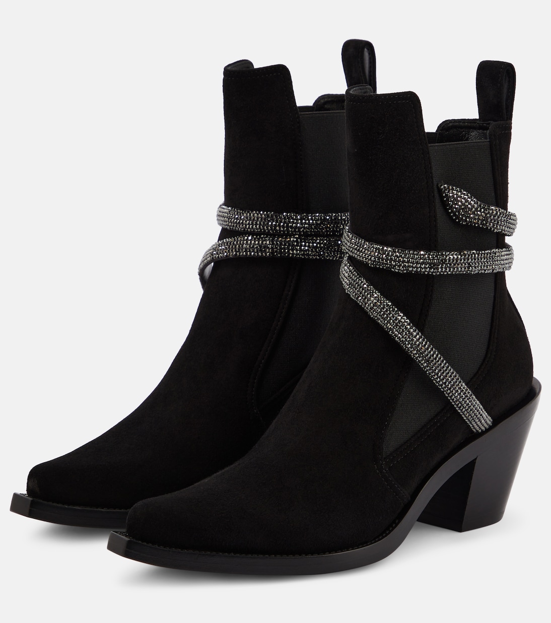 Embellished suede ankle boots | Rene Caovilla