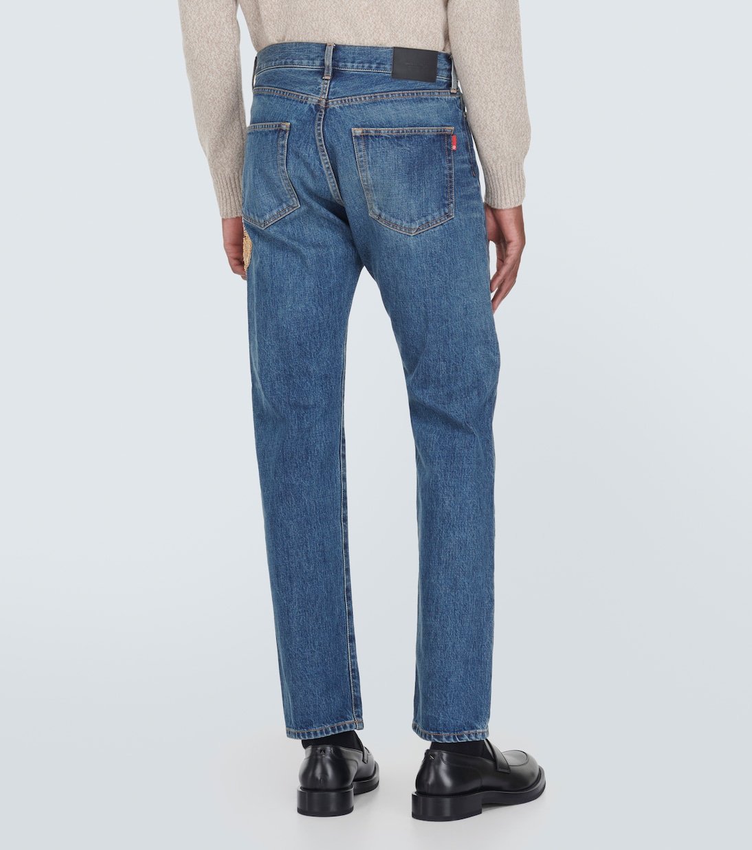 Jeans rectos con cuentas bordadas | Undercover
