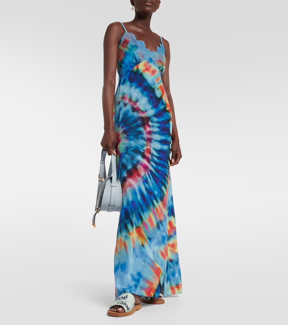 Robe longue tie & dye en soie | Chloé