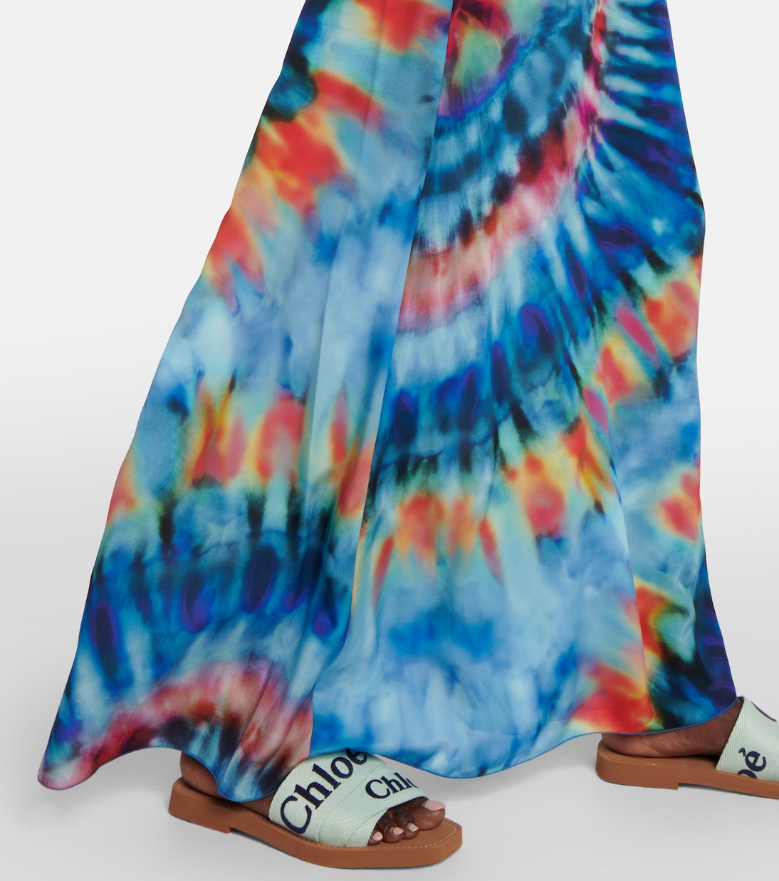 Robe longue tie & dye en soie | Chloé