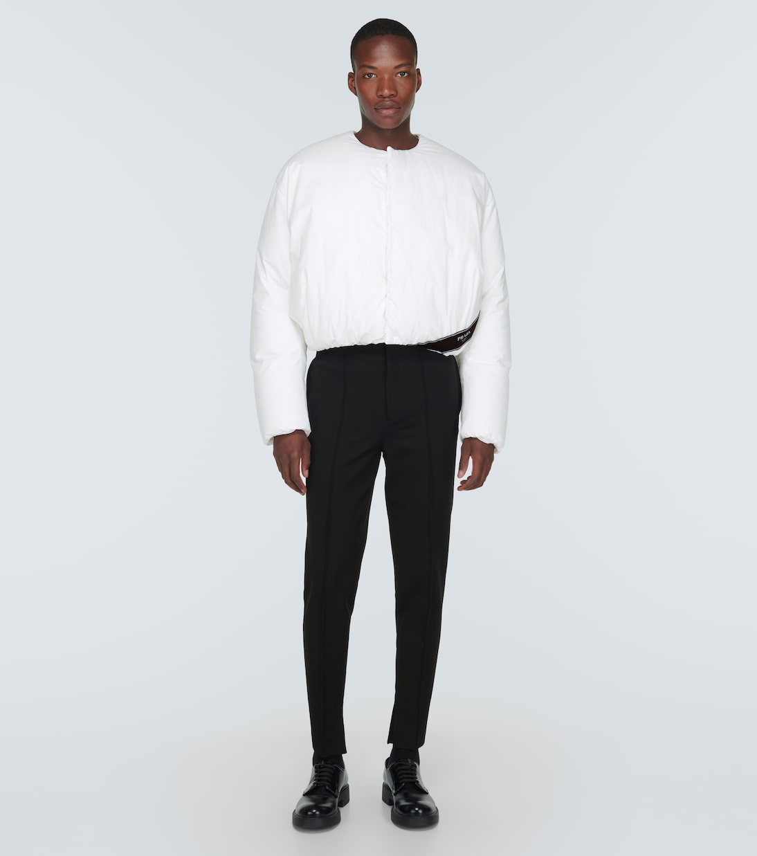 Cropped-Daunenjacke aus Baumwolle | Prada