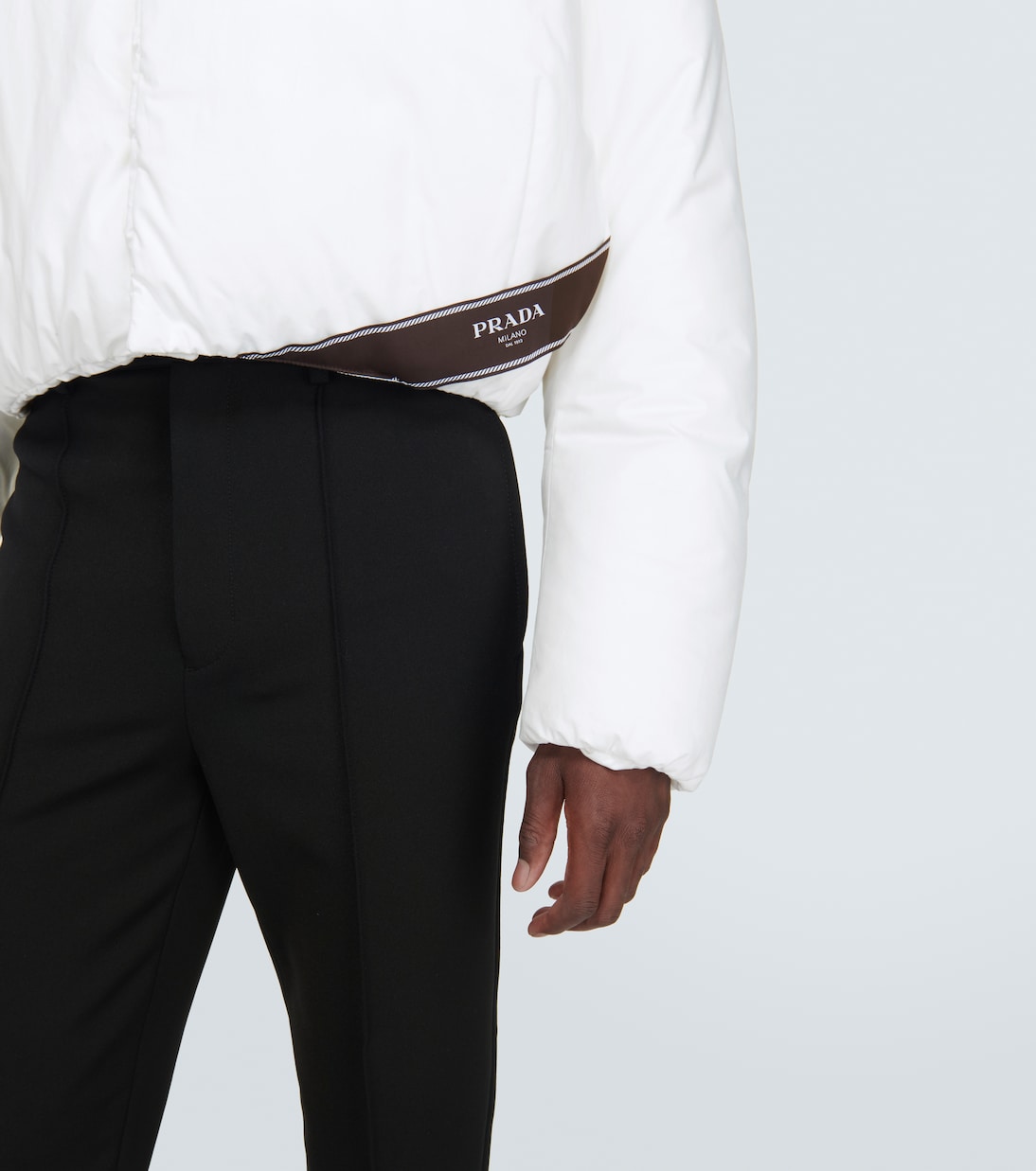 Cropped-Daunenjacke aus Baumwolle | Prada