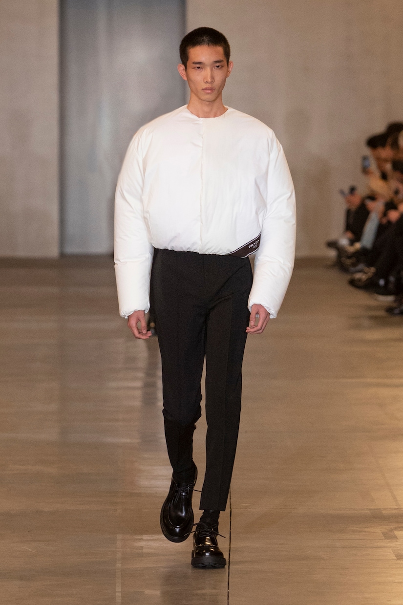 Cropped-Daunenjacke aus Baumwolle | Prada
