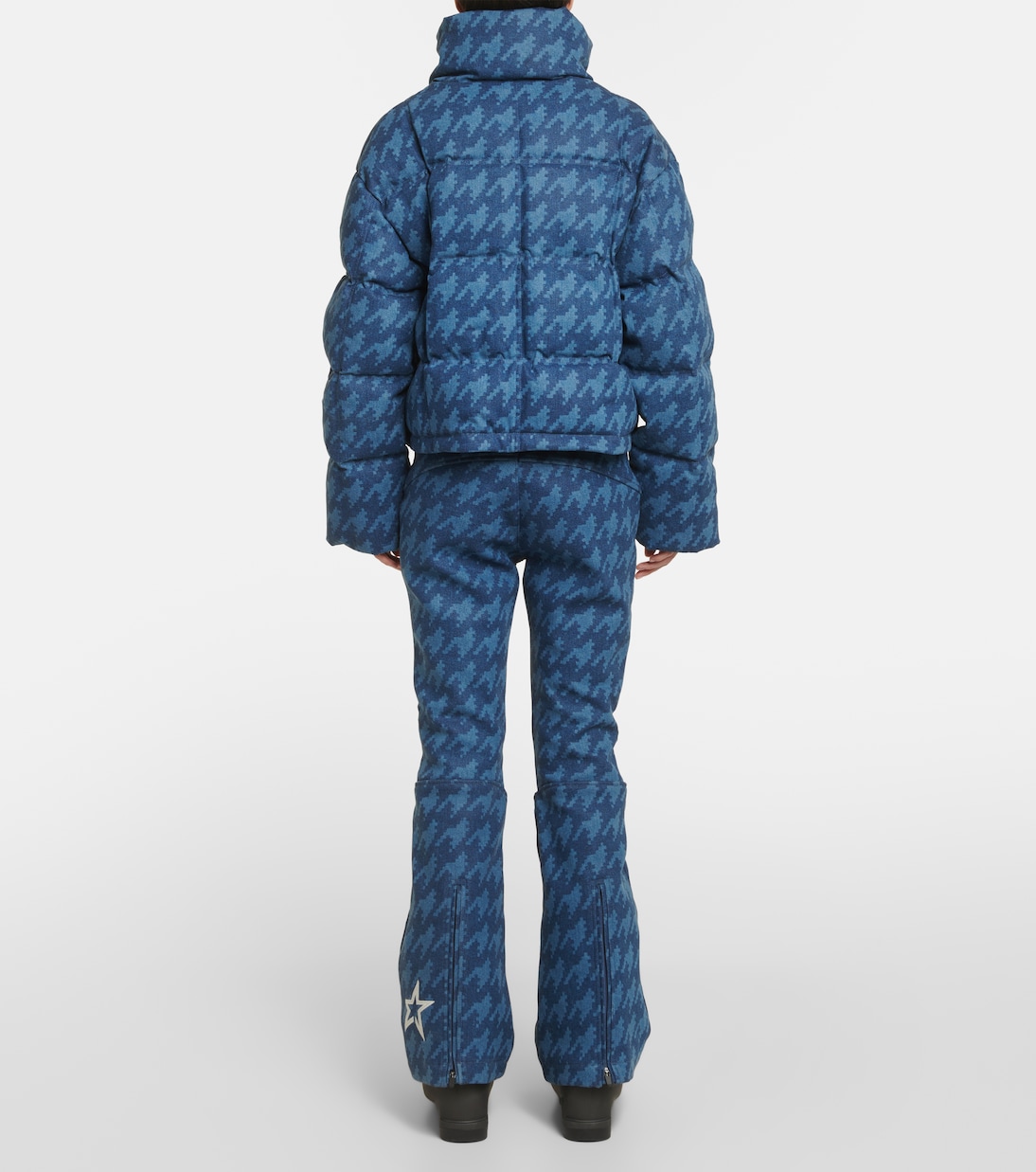 x DL1961 Nevada houndstooth denim down jacket | Perfect Moment