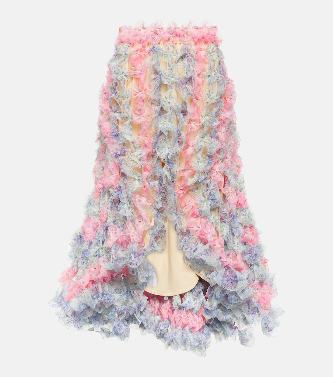 Asymmetric tulle midi skirt | Susan Fang