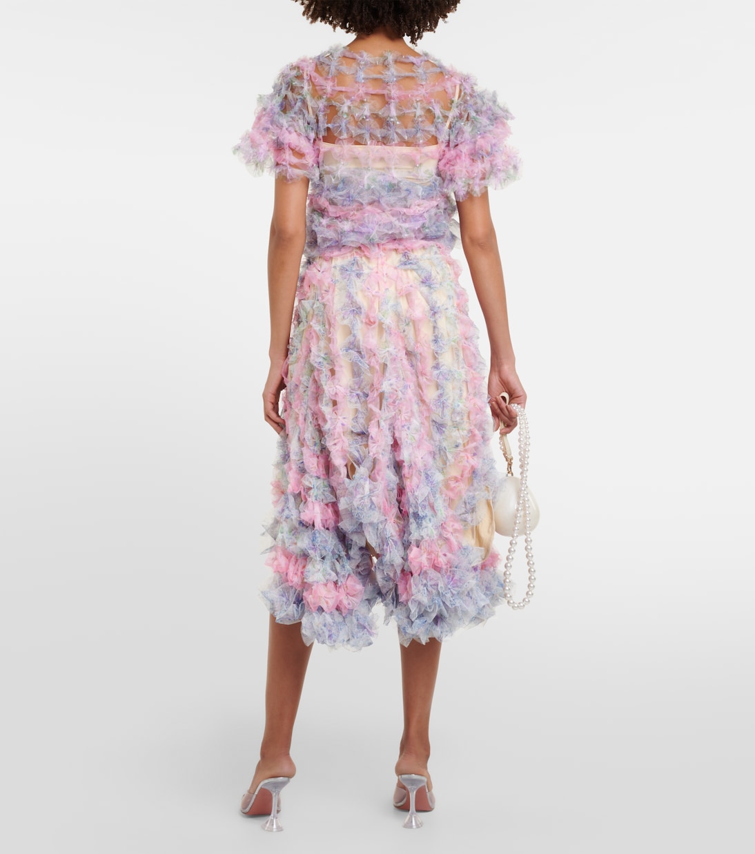 Asymmetric tulle midi skirt | Susan Fang