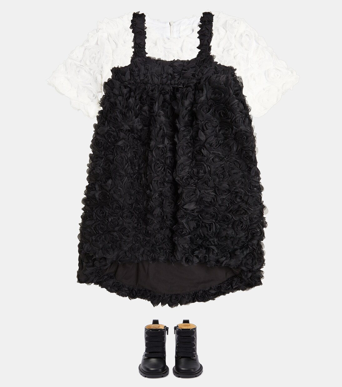 Abito in tulle con applicazioni floreali | Caroline Bosmans