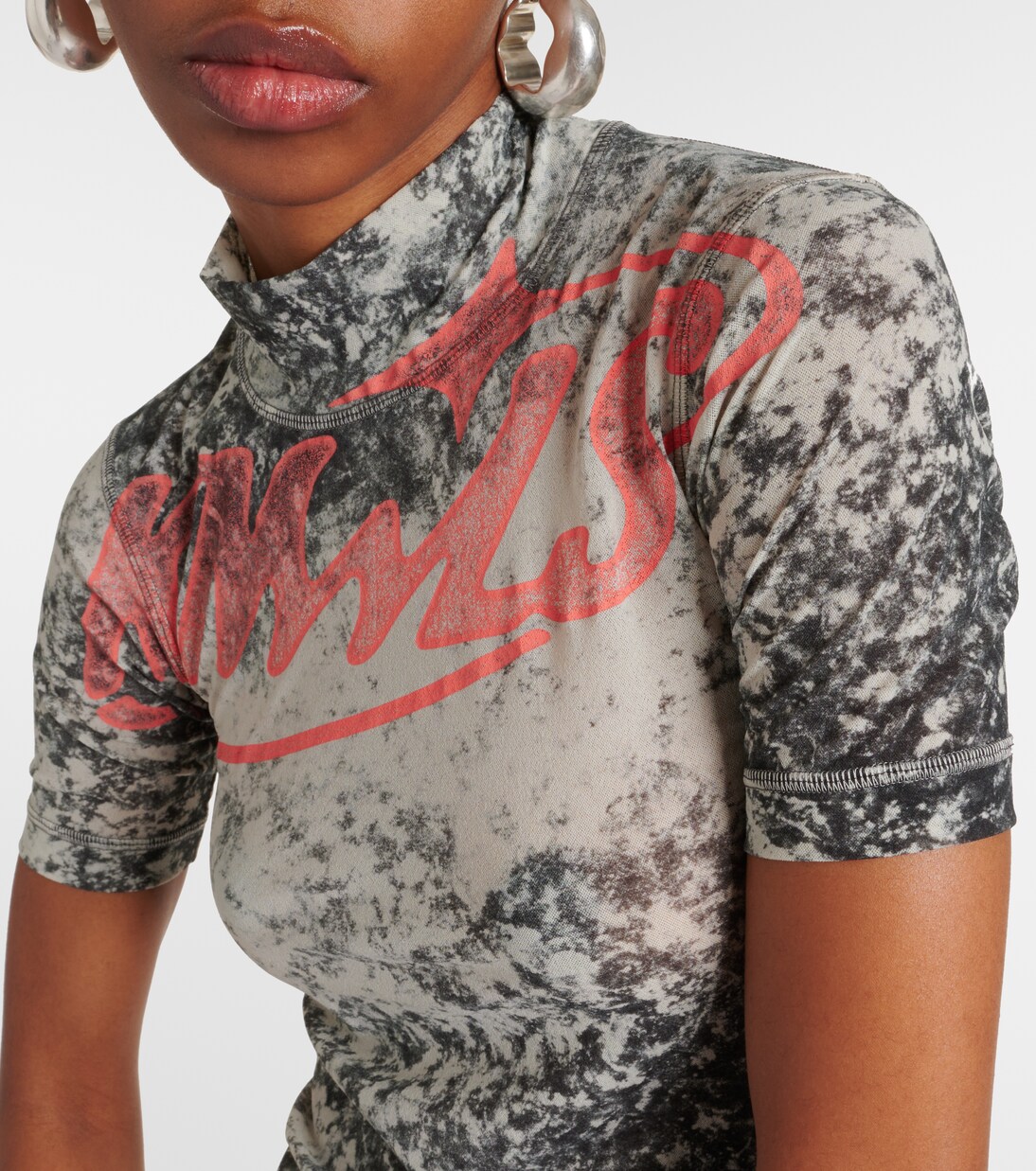Turbo printed jersey top | KNWLS