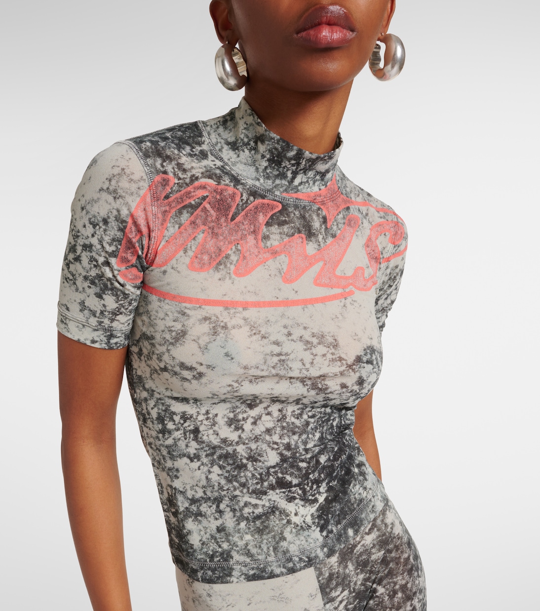 Turbo printed jersey top | KNWLS