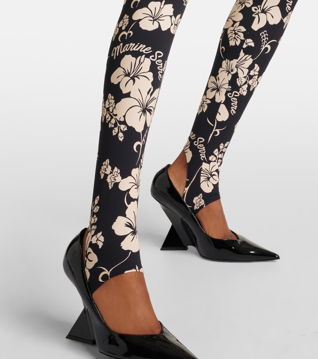 Leggings Regenerated de jersey floral con fuseau | Marine Serre