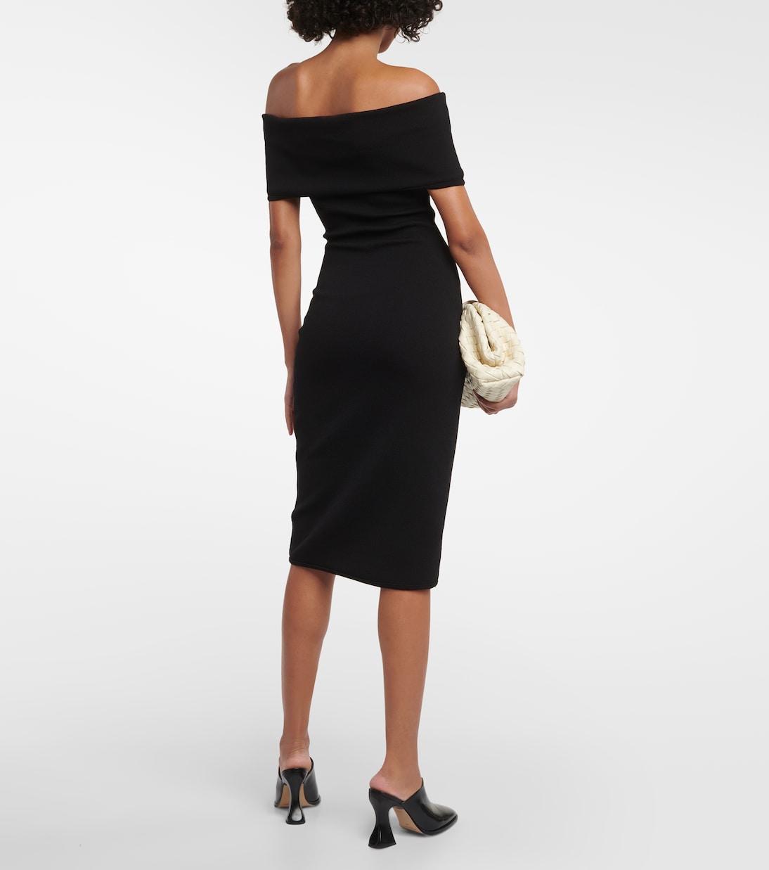 Robe midi à encolure bardot | Bottega Veneta
