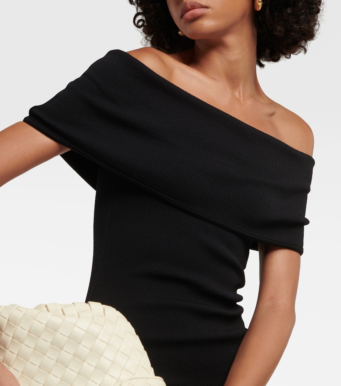 Robe midi à encolure bardot | Bottega Veneta