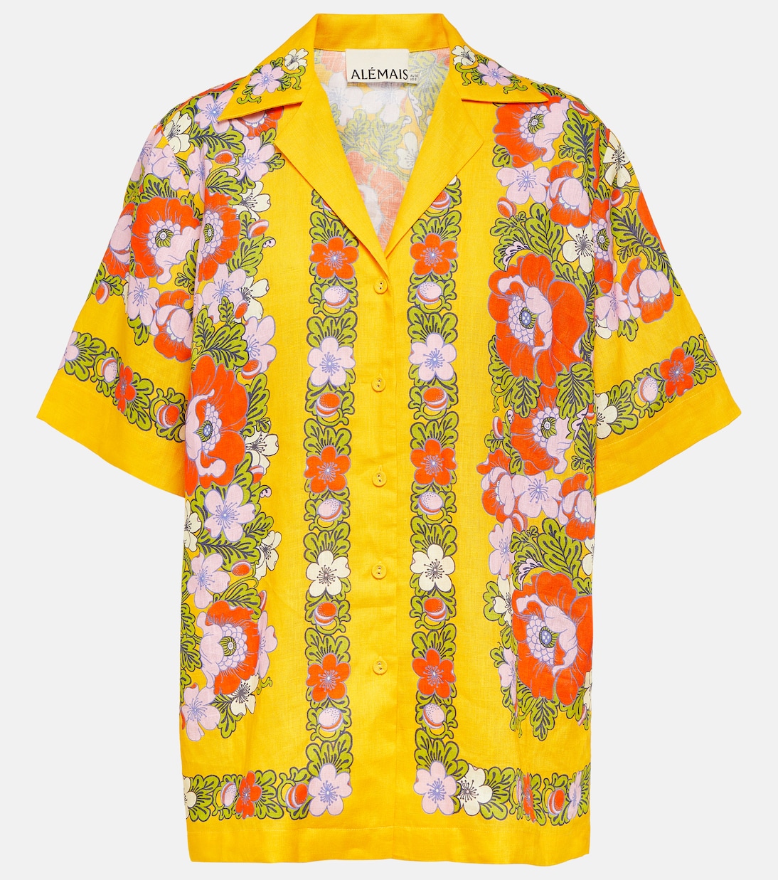 Chemise en lin à fleurs | Alémais