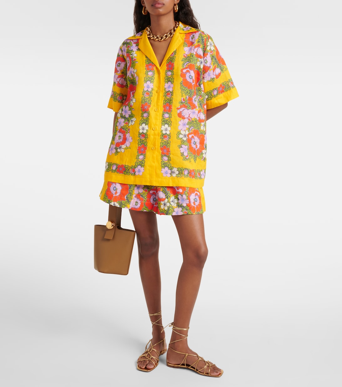 Chemise en lin à fleurs | Alémais