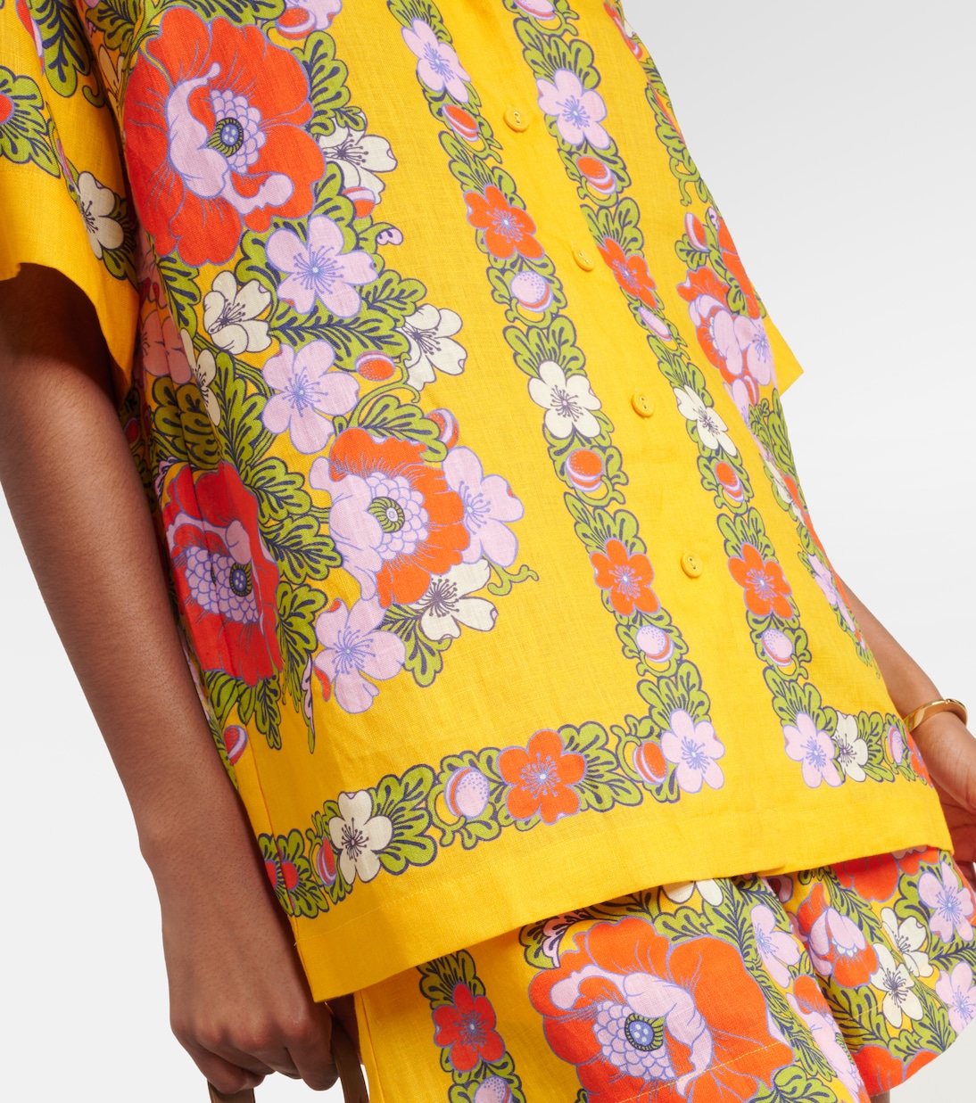 Chemise en lin à fleurs | Alémais