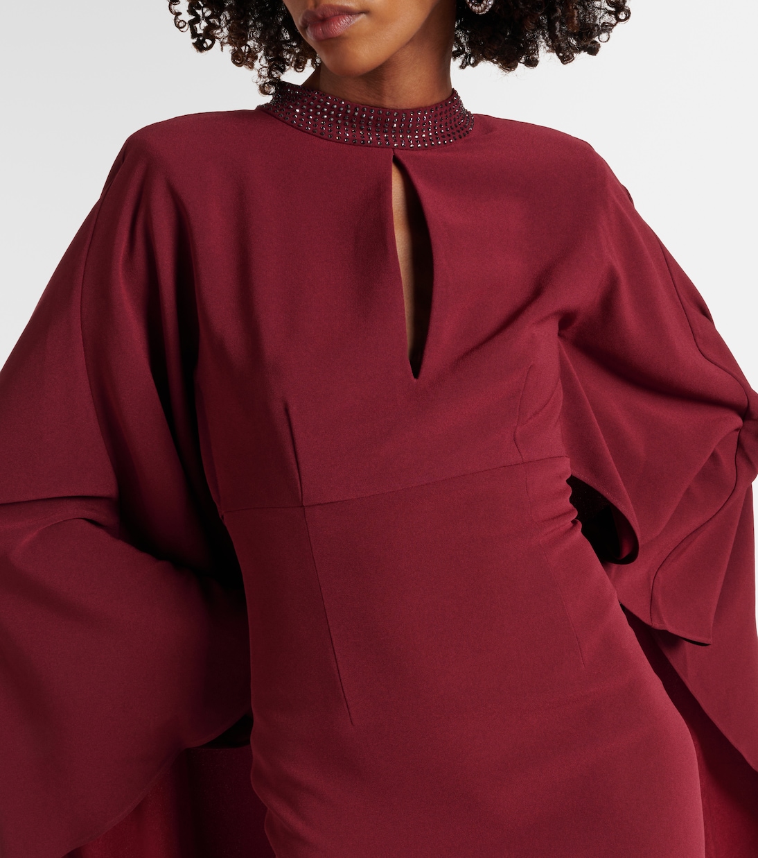 Caped crystal-embellished gown | Roland Mouret