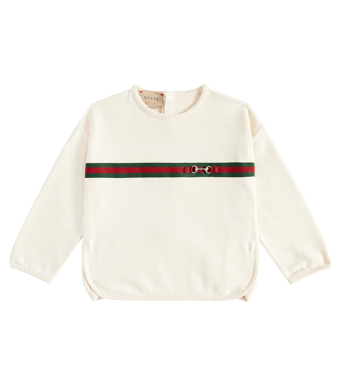 Bebé - sudadera de algodón con Web y Horsebit | Gucci Kids