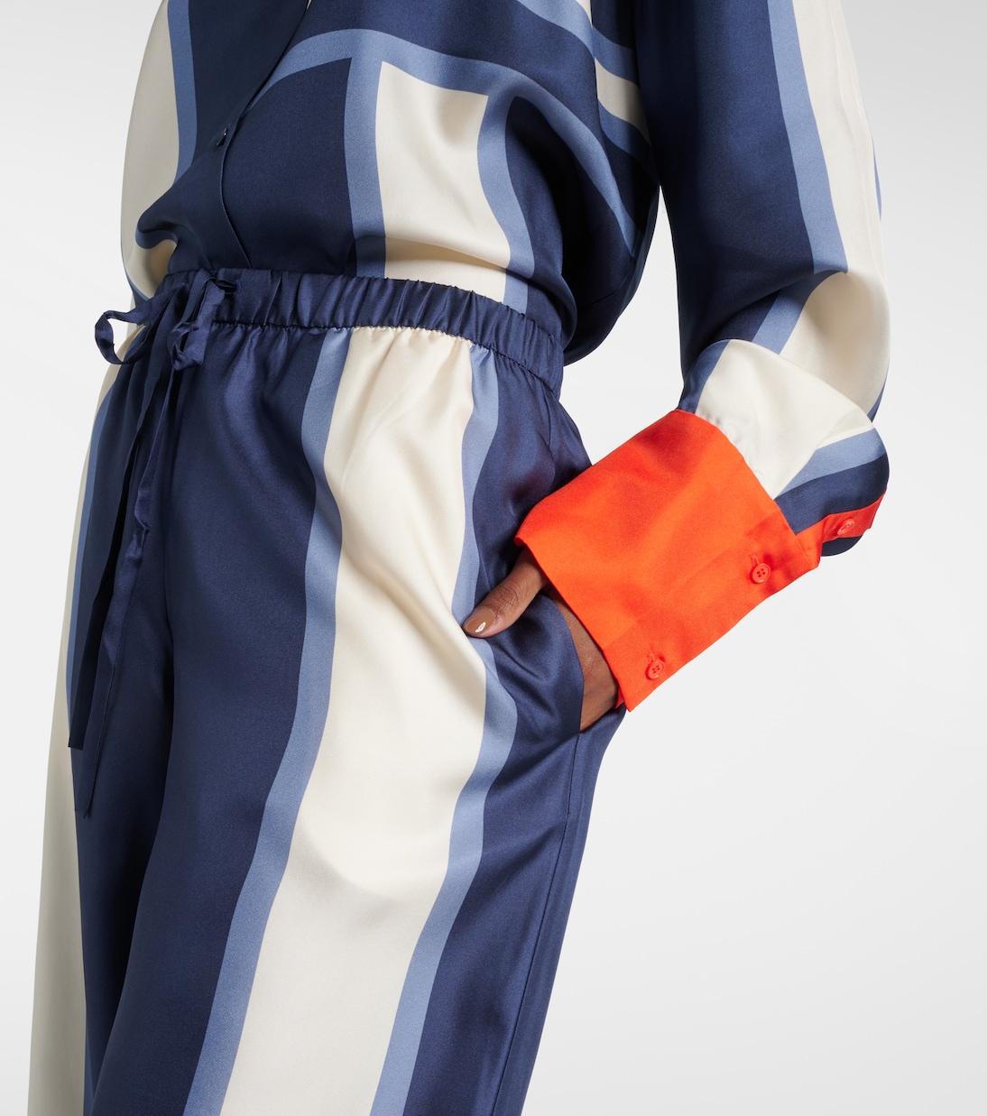 Dazed printed silk palazzo pants | SIR