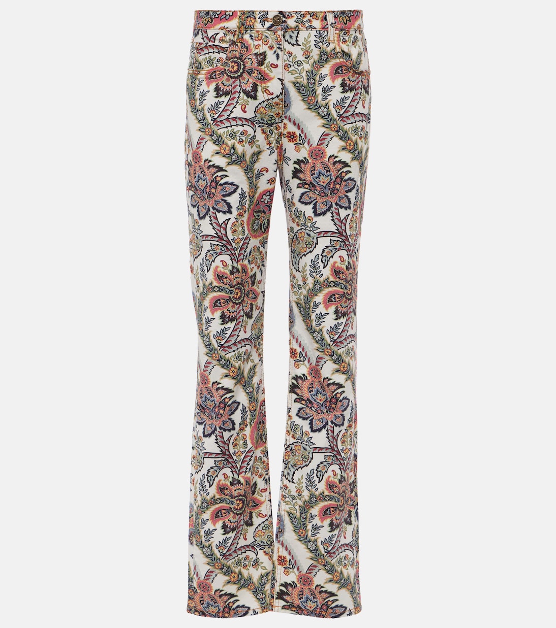 Bedruckte Mid-Rise Straight Jeans | Etro