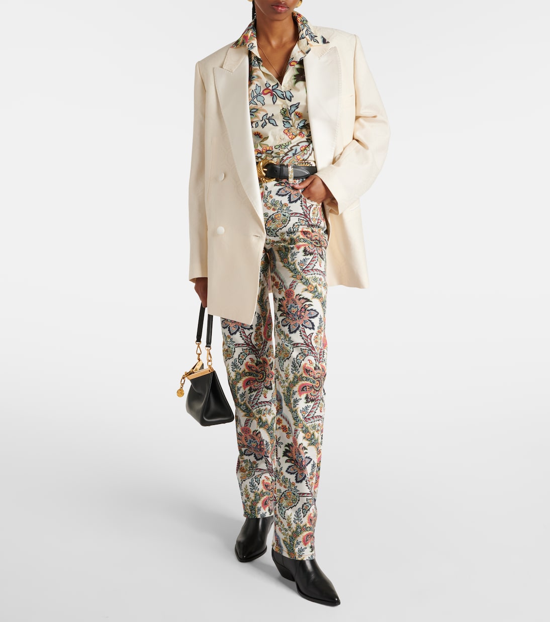Bedruckte Mid-Rise Straight Jeans | Etro