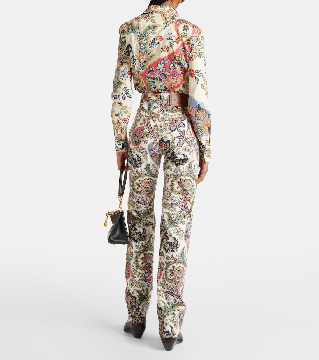 Bedruckte Mid-Rise Straight Jeans | Etro