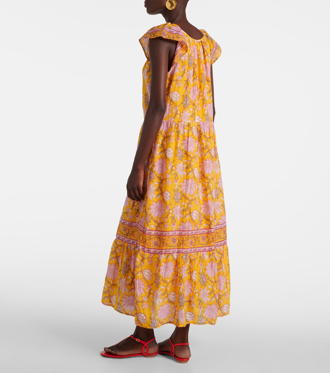 Bedrucktes Maxikleid Jazlyn aus Baumwolle | Velvet