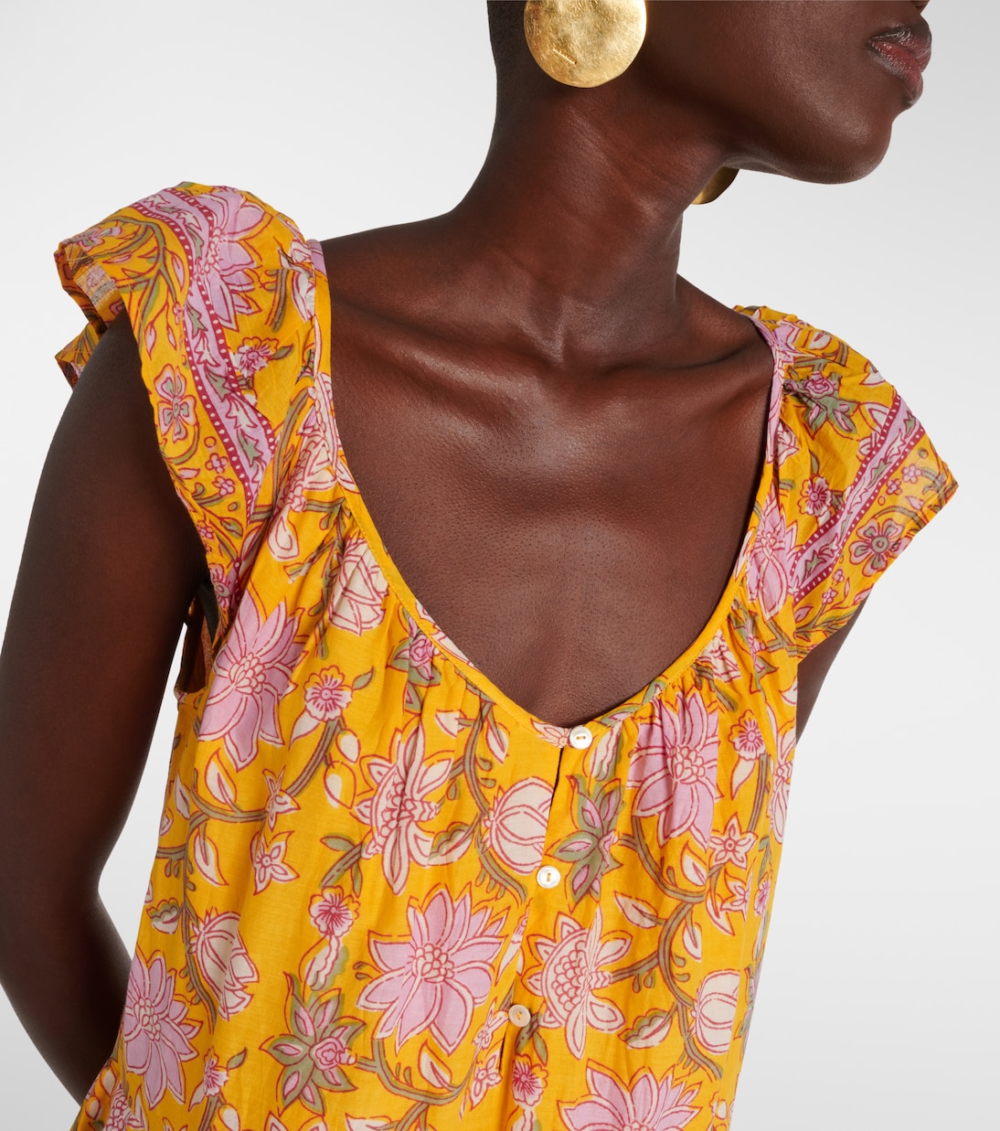 Bedrucktes Maxikleid Jazlyn aus Baumwolle | Velvet