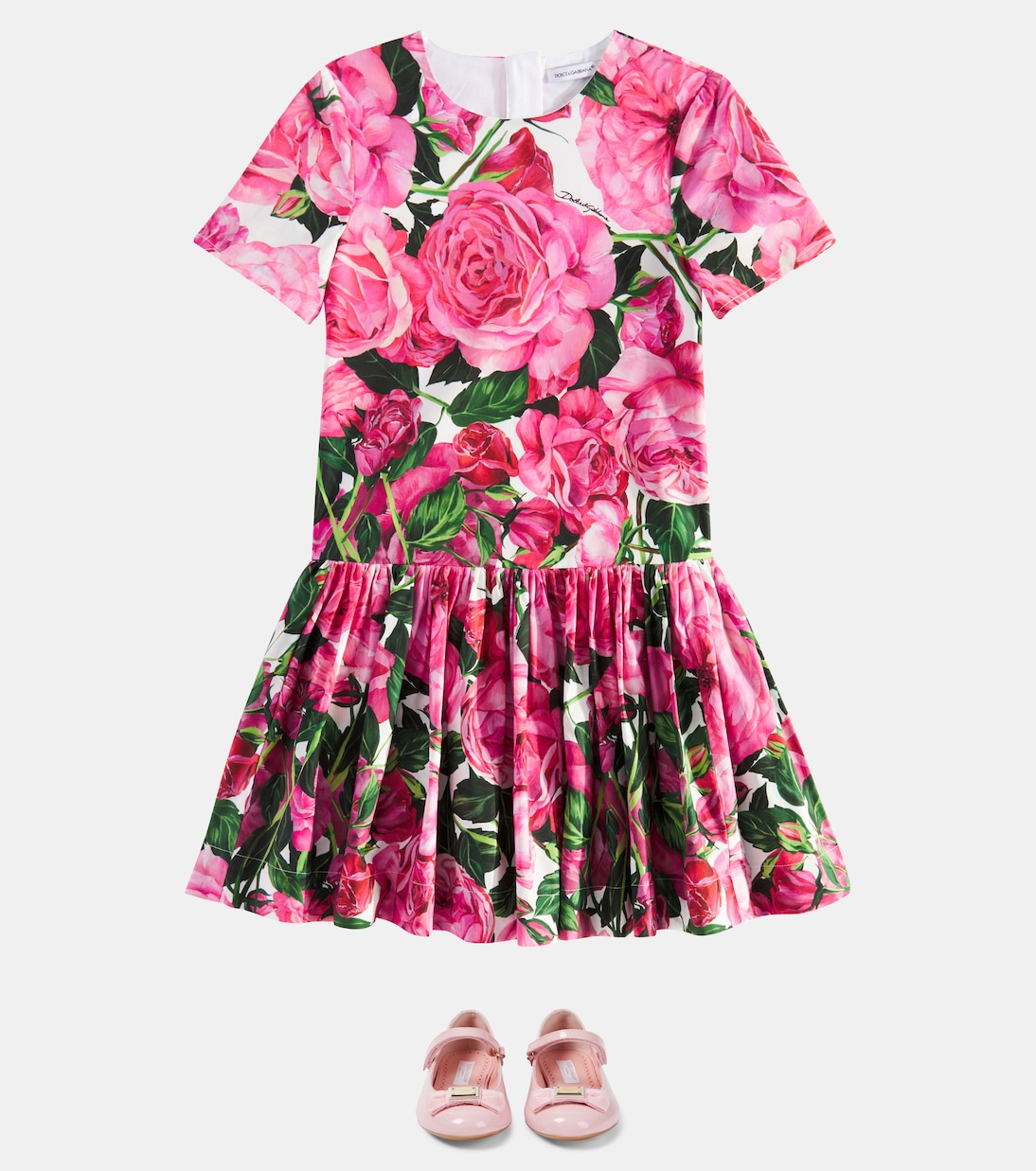 Abito in popeline di cotone | Dolce&Gabbana Kids
