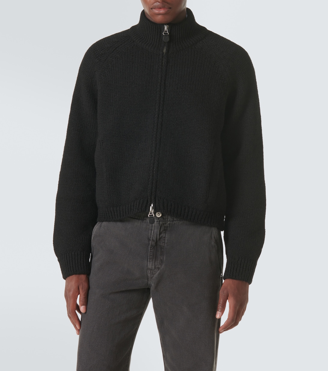 Pullover cropped in lana con zip | Our Legacy