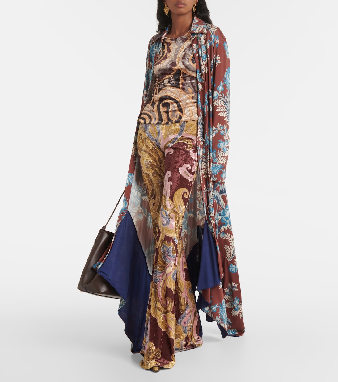 Abito chemisier asimmetrico con stampa | Etro