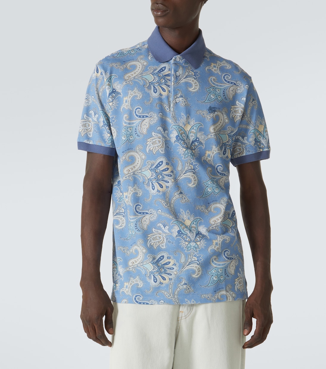 Polo de piqué de algodón con paisley | Etro