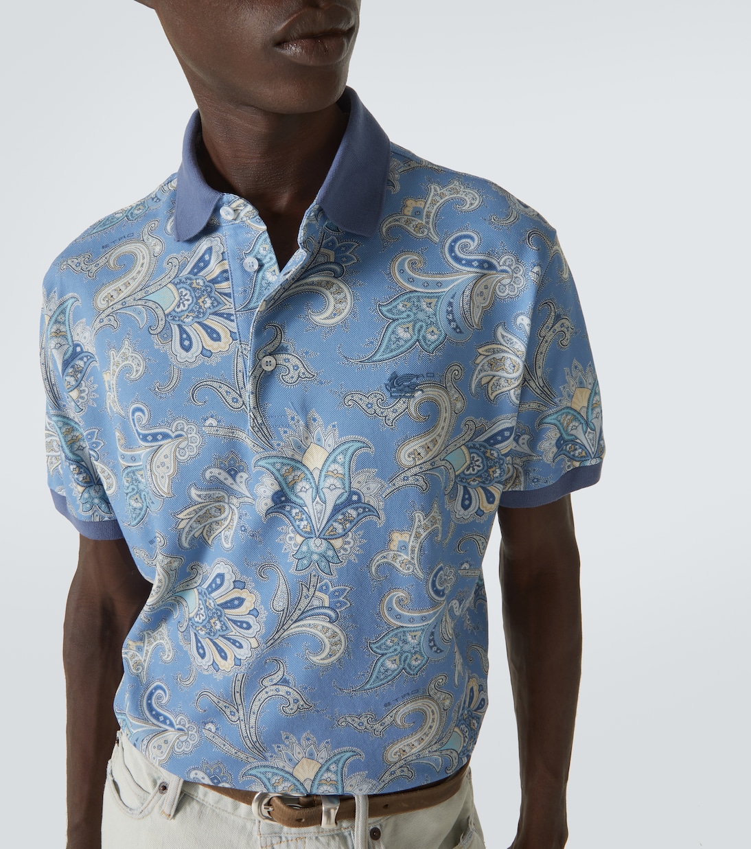 Polo de piqué de algodón con paisley | Etro