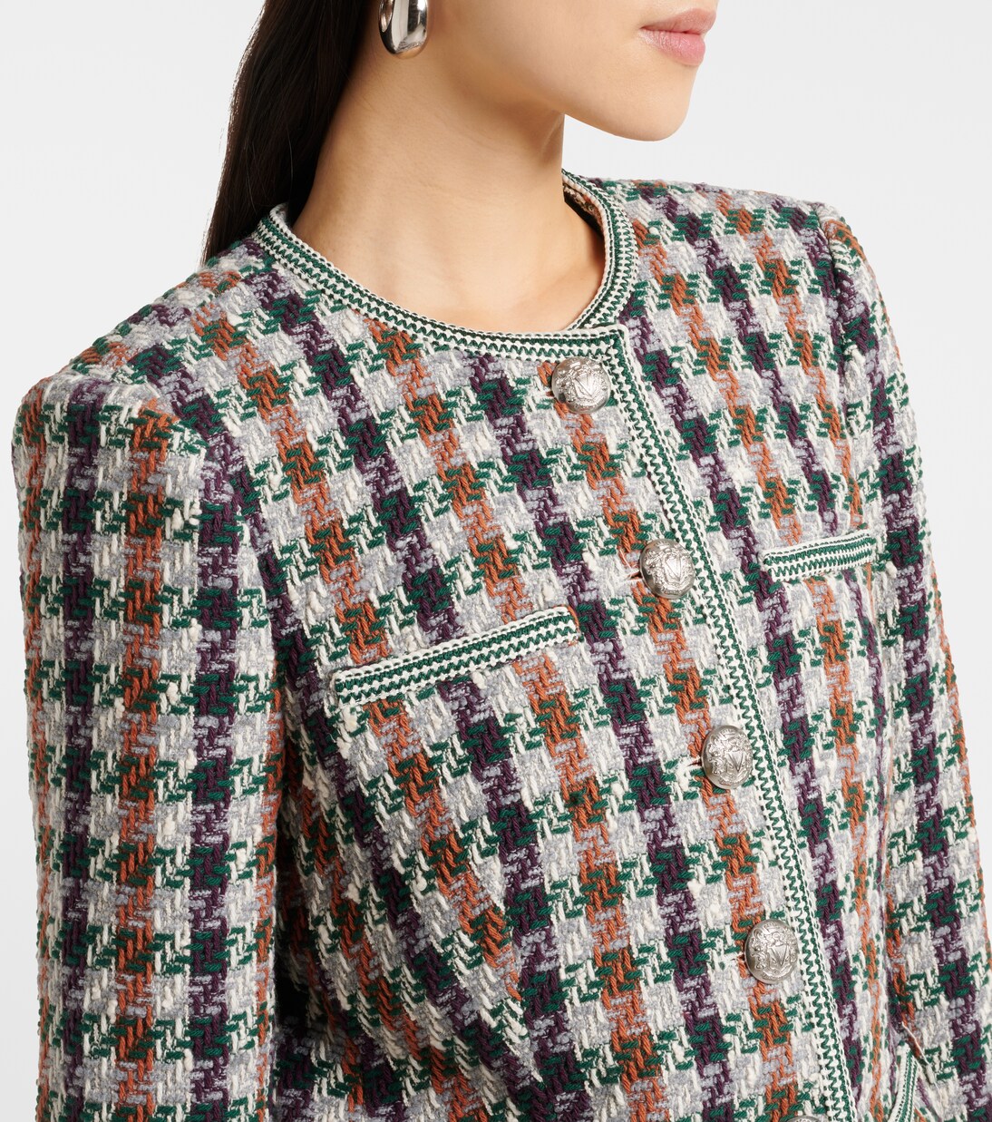 Giacca Alessia in misto cotone pied-de-poule | Veronica Beard