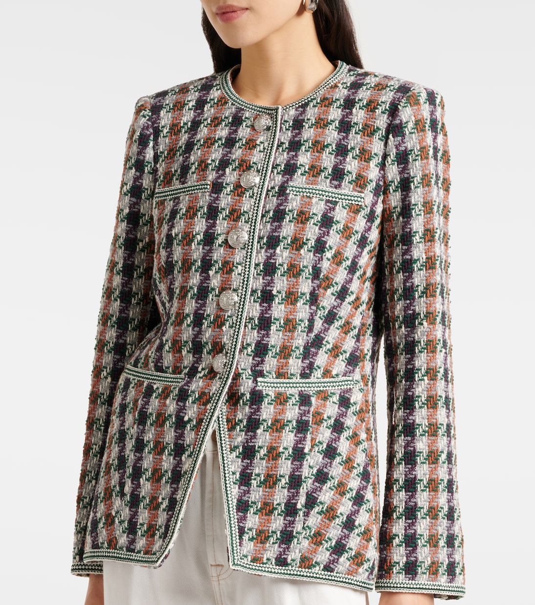 Giacca Alessia in misto cotone pied-de-poule | Veronica Beard