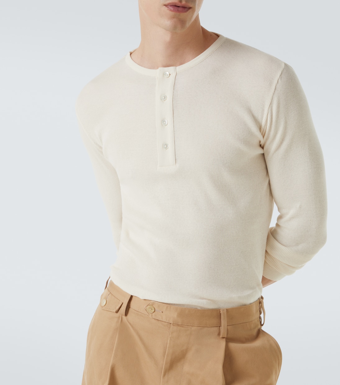 Camicia Henley in cotone | Auralee