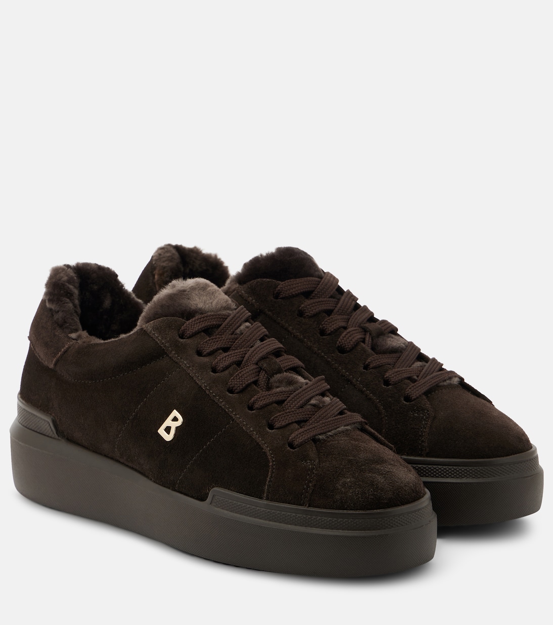 Baskets Hollywood en daim et shearling | Bogner