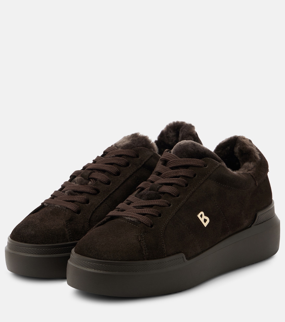 Baskets Hollywood en daim et shearling | Bogner