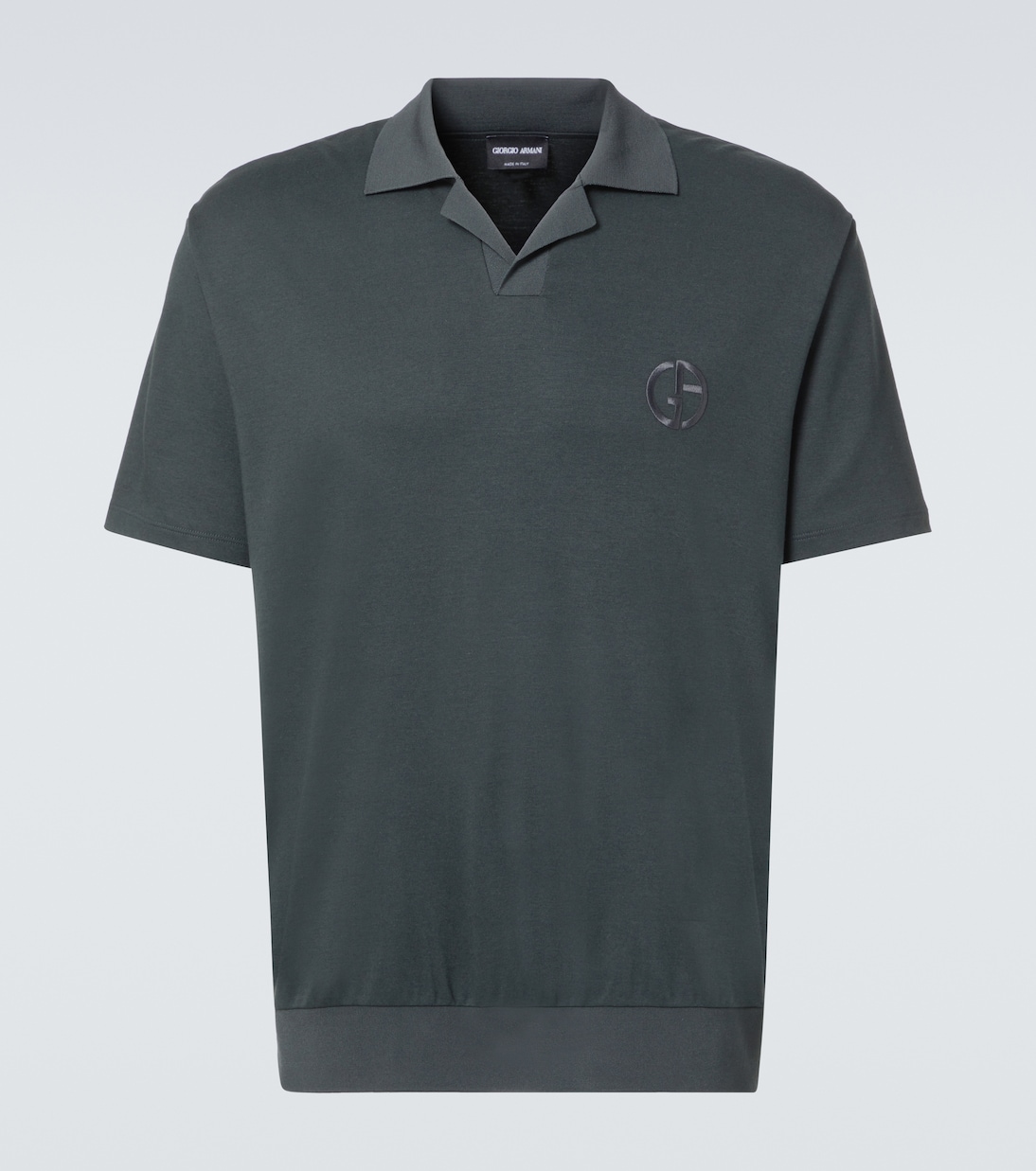 Polo de algodón y cachemir con logo | Giorgio Armani