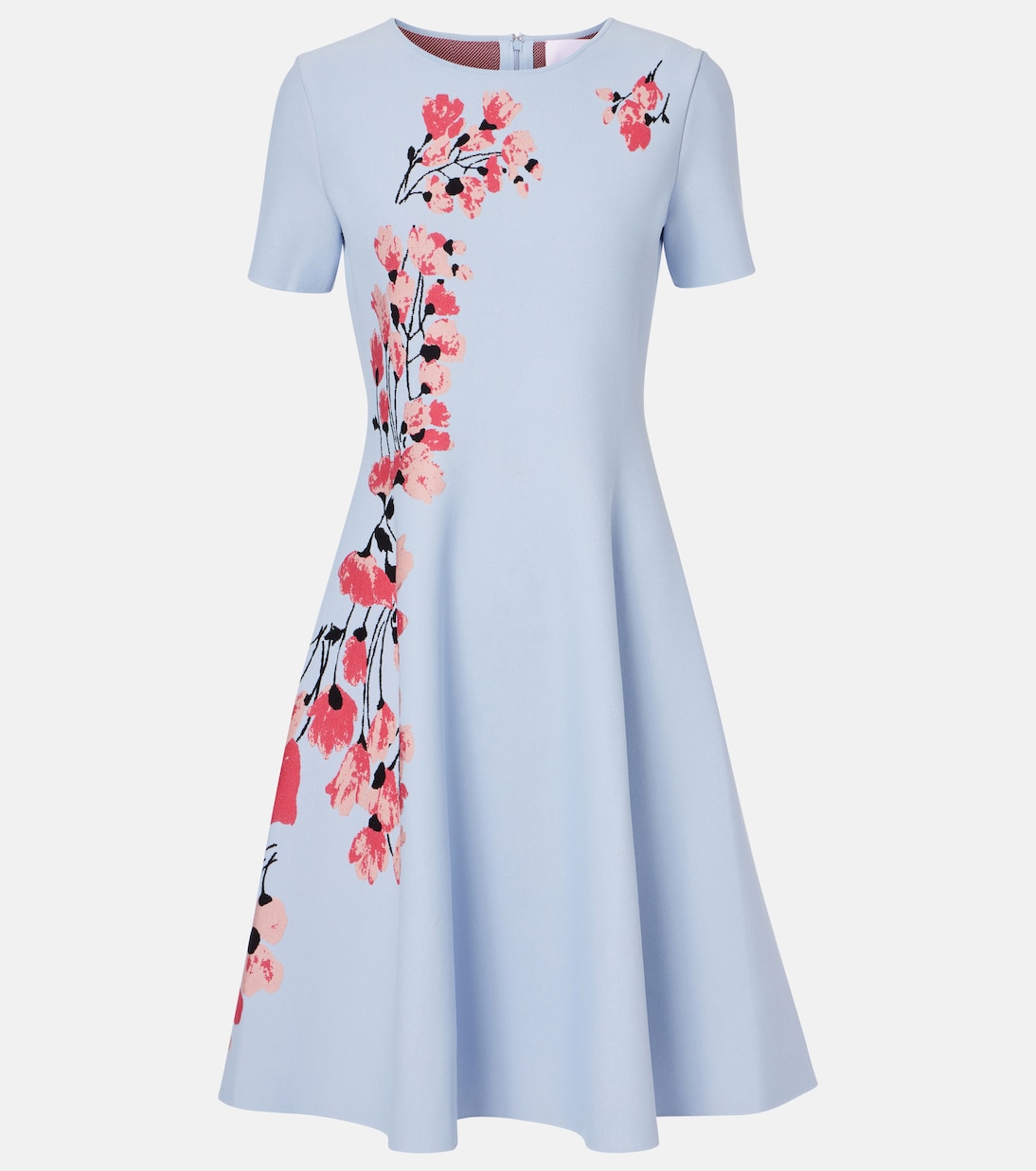 Robe midi en jacquard à fleurs | Carolina Herrera