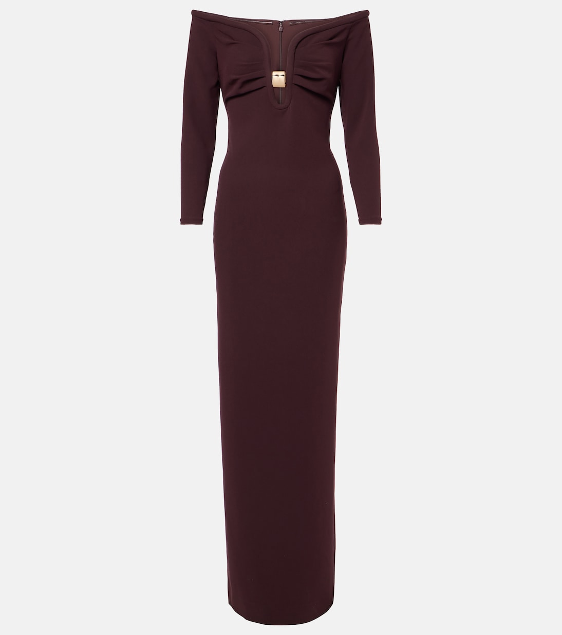Abito lungo in cady con scollo bardot | Roland Mouret
