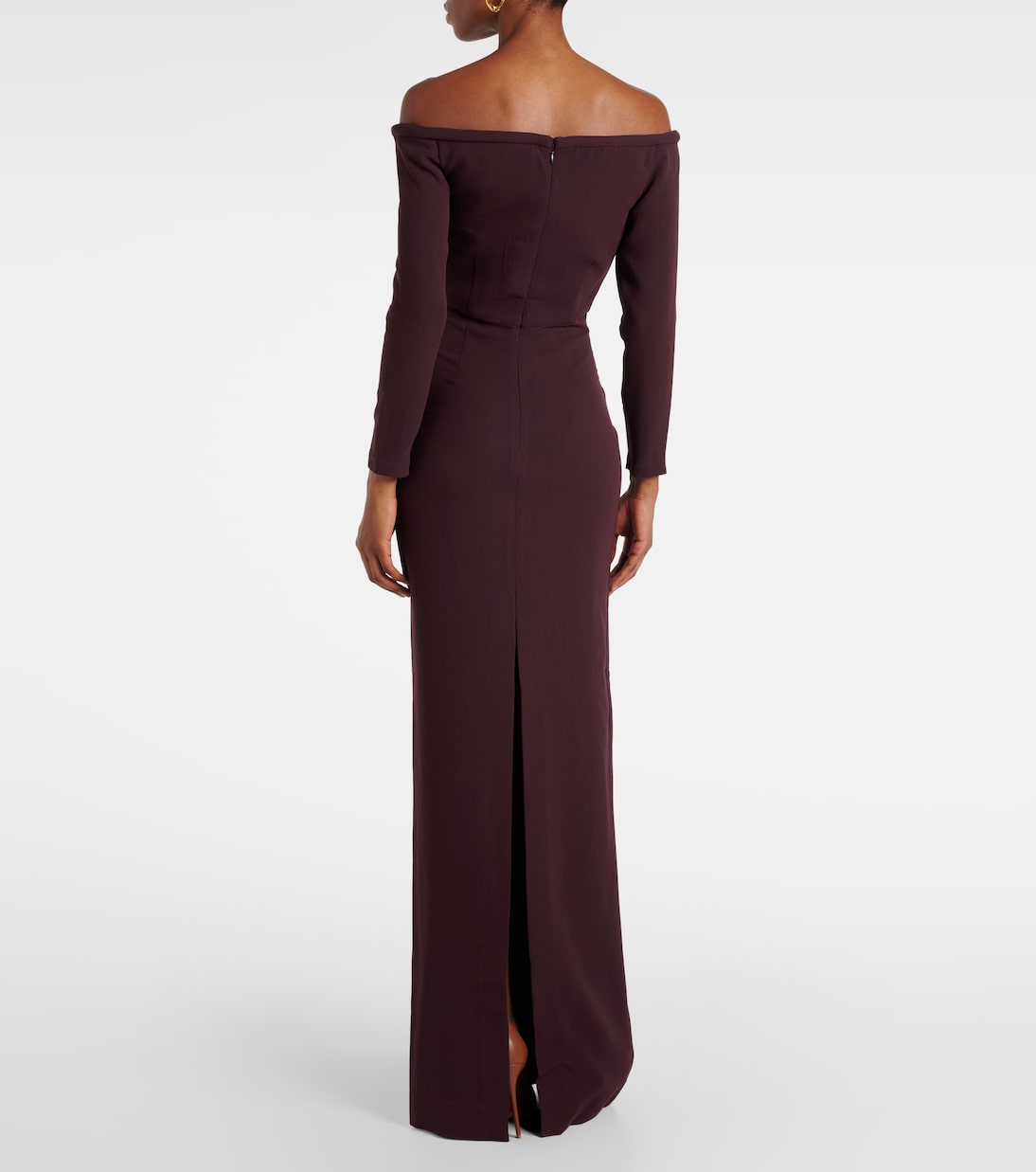 Abito lungo in cady con scollo bardot | Roland Mouret