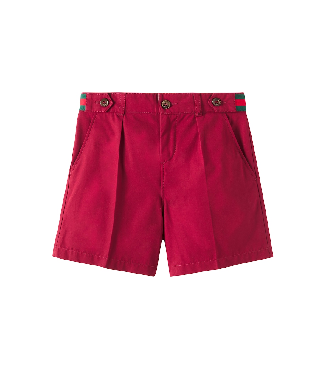 Web Stripe cotton poplin Bermuda shorts | Gucci Kids