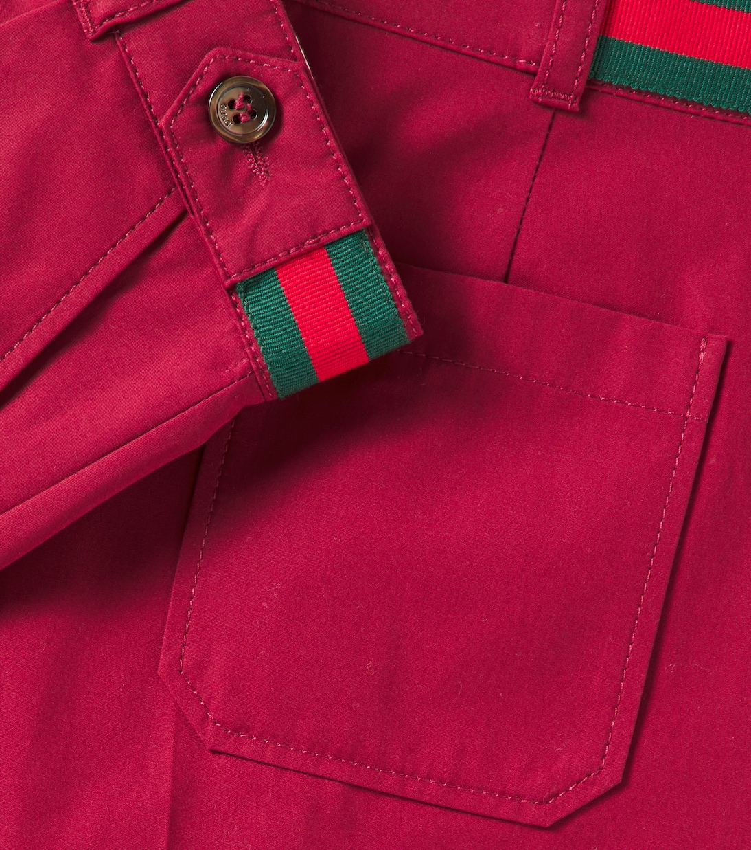 Web Stripe cotton poplin Bermuda shorts | Gucci Kids