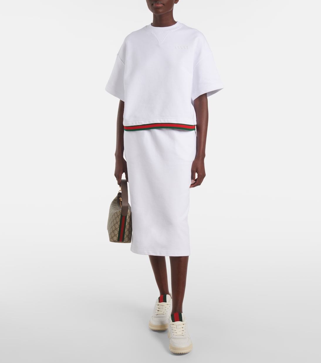 Crop top de jersey de algodón | Gucci