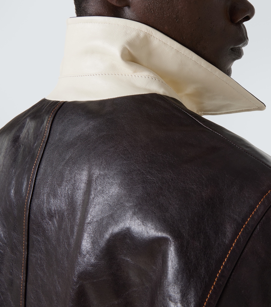 Prince leather varsity jacket | Wales Bonner