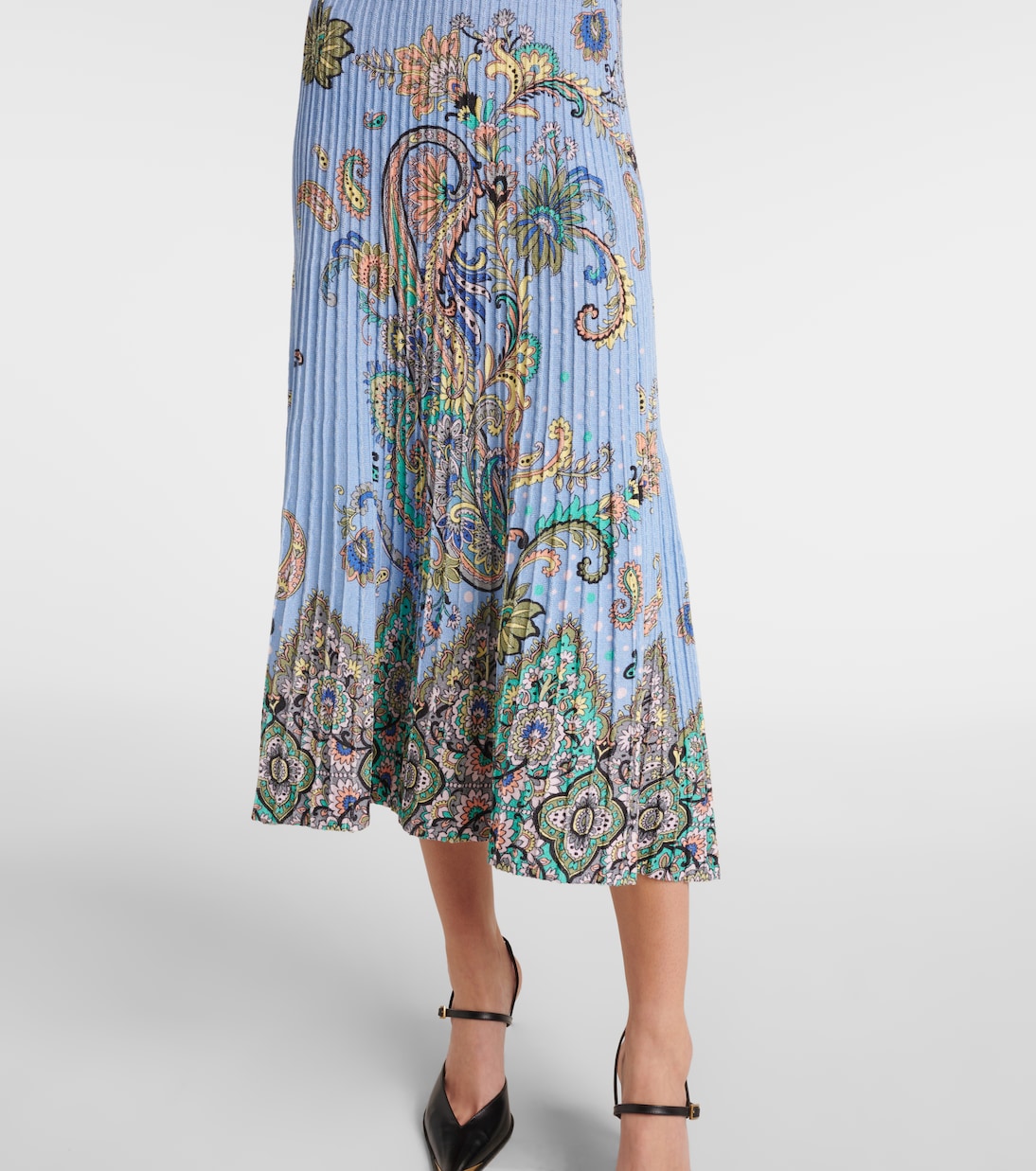 Printed cotton-blend midi dress | Etro